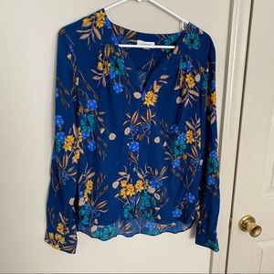 Blue floral print Calvin Klein blouse